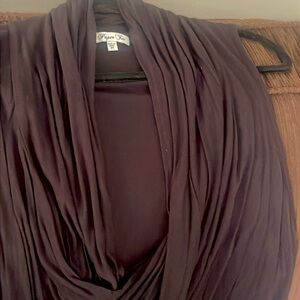 Black Draped Sleeveless Top